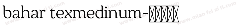 bahar texmedinum字体转换